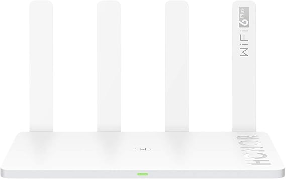 HONOR Router 3 WiFi 6 Plus 3000Mbps Wireless Router Dual Core 1.2GHz Processor Smart Home Office Internet Router Global EU Version with US Adapter, White