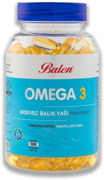 BALEN Omega 3 Norveç Balık Yağı (Trigliserid) 1380 mg*100 Yumuşak Kapsül