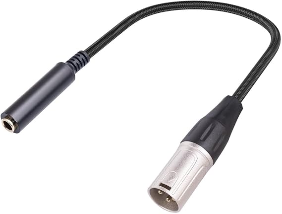 1 Piece XLR Male To 1/4 Inch Female Cable 3 Pin Male To 6.35mm Socket Audio Cord