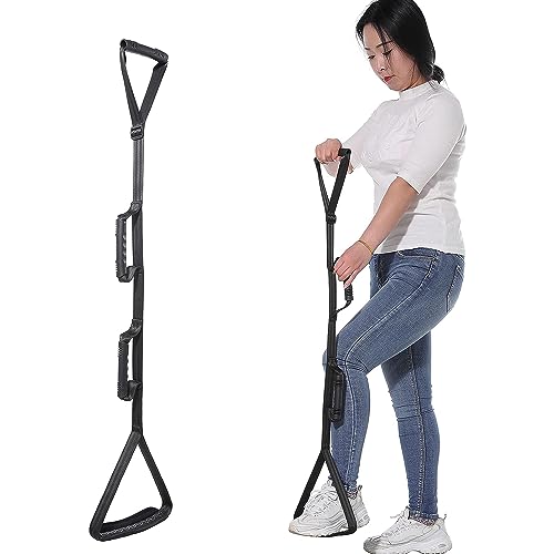 Fanwer 35-44 Inch Long Leg Lifter Strap - Multi-Loop Adjustable, Rubber Handgrips & Non-Slip Foot Pad, Hip & Knee Replacement Surgery, Mobility Aids for Wheelchair, Car, Bed