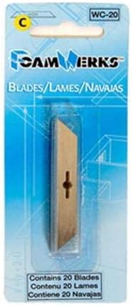 Logan Graphics FoamWerks Replacement Blades C 20 Pk-Fits the Straight Cutter, Straight/Bevel Cutter, Rabbet Cutter, and V-Groove Cutter