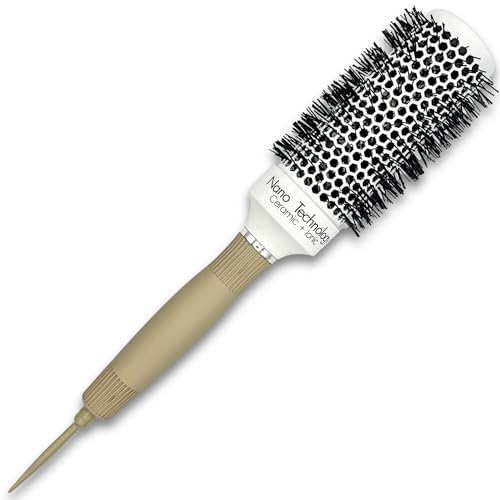 Round Hair Brush for Professional Blow Drying - Ceramic Ionic Thermal Barrel Brush for Blowouts and Precise Styling - Lightweight 1.7 Inch