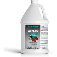 KORDON Novaqua Aquarium Water Conditioner for Freshwater &amp; Saltwater Instantly Detoxifies Chlorine, Chloramines, Heavy Metals in Tap Water, Replaces Fish Slime Coat, Adds pH Buffers, 1-gallon
