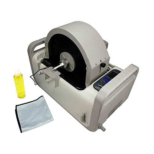 iSonic P4875-NHMVR10-Pro Motorized Ultrasonic Vinyl Record Cleaner for 10 LP Records, with Filter and Spin Drying,2Gal7.5L, 110V