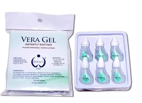 Biotouch Vera Gel Aloe Vera for Permanent Makeup Aftercare, 3ml, 6-Pack