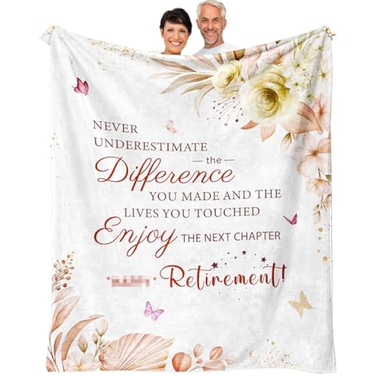 Retirement Gift for Woman, Retirement Gifts for Women 2026 Throw Blanket 60 x 50 Inch, Best Retired Gifts for WomenTeacherNurseMom, Going AwayGoodbyeLeaving Gift for Coworkers Friends