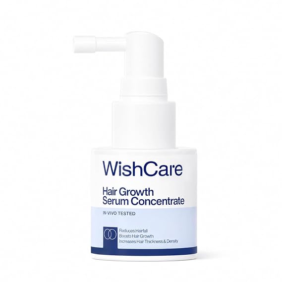 WishCare Hair Growth Serum Concentrate Resdensyl, Caffeine & Biotin 20ml | Features Resdensyl, Anagain, Baicapil, Caffeine, Biotin, Keratin & Rice Water for thicker, fuller-looking hair