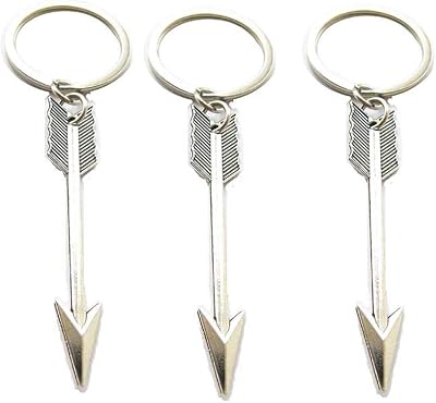 Arrow Key Chain Arrow Keyring 3pcs ancient silver