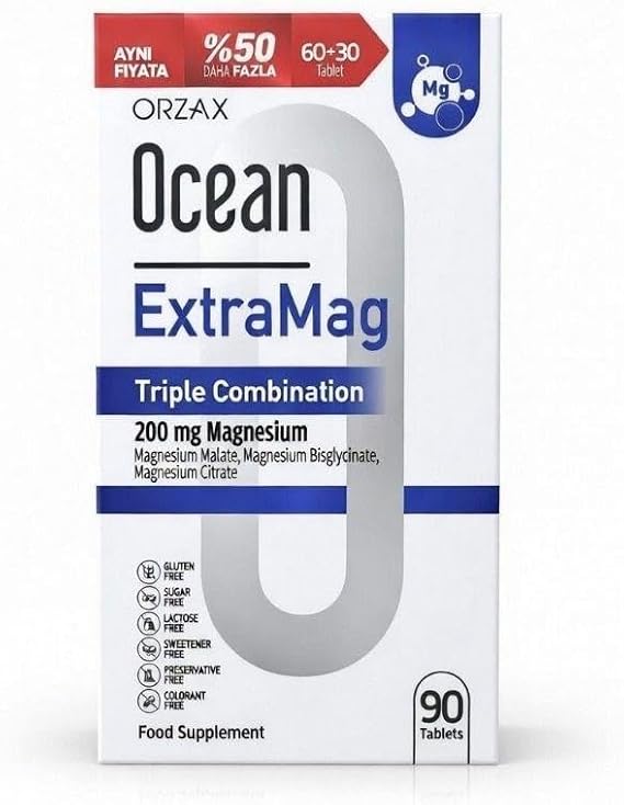 Orzax Ocean Extramag Magnezyum Takviyesi 90 Tablet