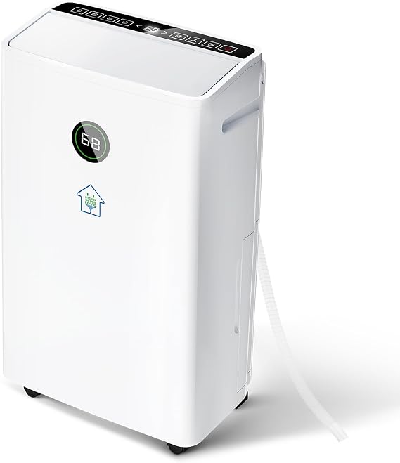 6,500 Sq. Ft Smart Dehumidifier for Basement With Drain Hose, MAX 60 Pint