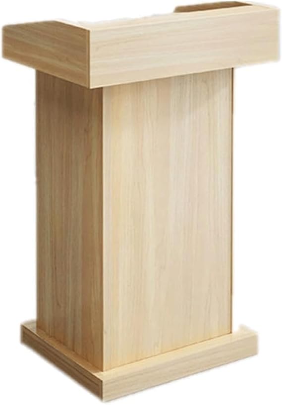 Speech Podium Simple Lectern Wooden Podium Stand with 2 Open Storage Pulpits for Churches Podiums Reception Desk Modern Standing Lectern Fashion