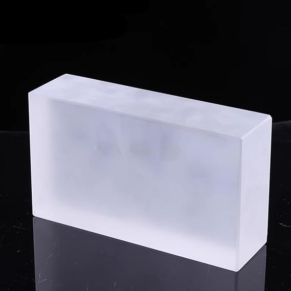 Clear Glass Bricks,Rectangular Solid Double-Sided Crystal Bricks,Sound Insulation Thermal Insulation Glass Blocks for Office Decorative Partition Wall (7.9"x3.9"x2", Clear- Q)