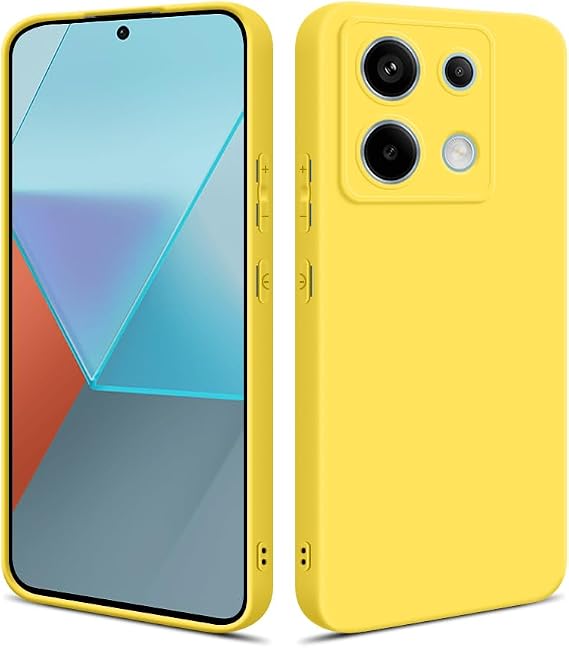 HSP Case for Xiaomi Redmi Note 13 Pro 5G Dust-Resistant Mobile Phone Case Premium TPU Silicone Case Protective Case Scratch-Resistant Shockproof Case with Drop Protection Camera Protection Screen Protector Perfect Fit Thin Fit Yellow