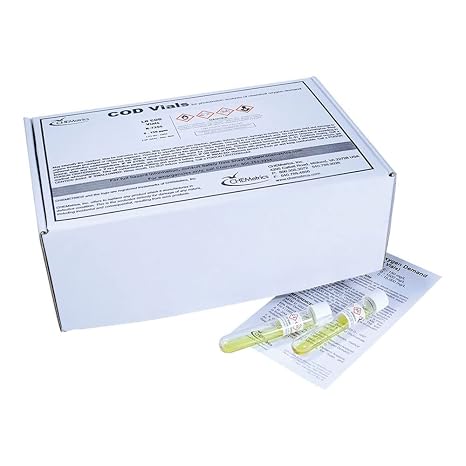 CHEMetrics K-7376 COD Vials Kit, 98 Vials and Instruction Book (Pack of 98)