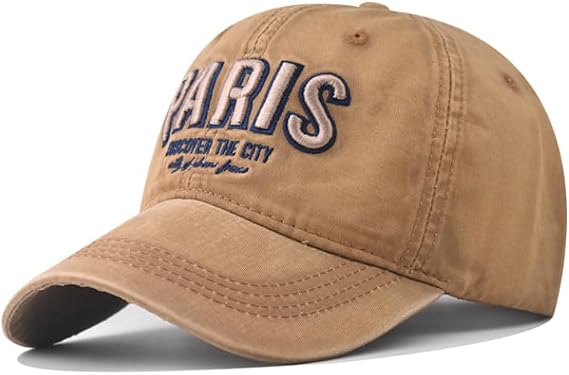 Vintage Paris Cotton Baseball Cap Men Women Sports Outdoor Casual Hat
