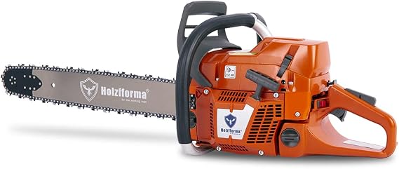 Holzfforma 71cc G372 50mm Bore Gasoline Chainsaw Power Head with 20inch Guide Bar and Saw Chain 72 Drive Links 3/8".058" Wrap Around Handle Bar