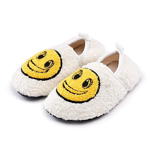COVS Toddler Face Slippers for Boys Girls Slippers Toddler House Shoes Non-Slip TPR Soft Sole Kids Slippers Home Socks Shoes
