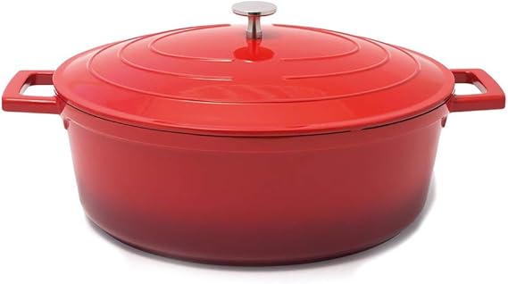 Baumalu - Round Casserole Dish Cast Aluminium Diameter 24 cm Red Gradient