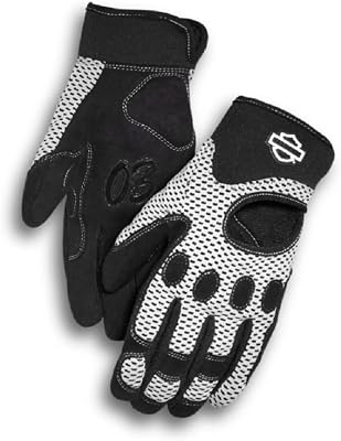Harley-Davidson Womens Reveaux Mesh Motorcycle Gloves Powered by Coolcore Technology - 98252-18VW