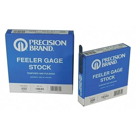 Precision Brand 19600 Steel Thickness Feeler Gage Coil, 0.020" Thickness, 1/2" Width, 25' Length