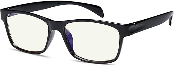 Gamma Ray Computer Blue Light Blocking Gaming Glasses w/Amber Tint and Anti Glare UV Digital Eyestrain