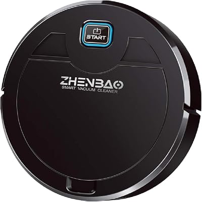 Robotic Vacuum Cleaner, Strong Suction Quiet, Super-Thin Robotic Vacuum Cleaner can Cleans Hard Floors Carpets to can Clean The Hair and Sundries 25x7, Black