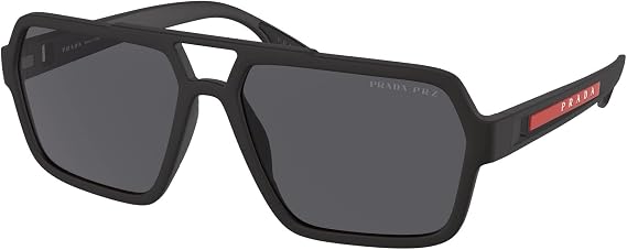 Sunglasses Prada Linea Rossa PS 1 XS DG002G Black Rubber, Men
