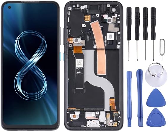 AMOLED LCD Screen for Asus Zenfone 8 ZS590KS Digitizer Full Assembly with Frame