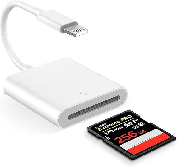 Lightning to SD Card Camera Reader, iPhone SD Card Reader