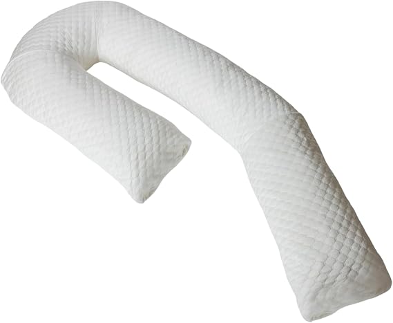 MedCline Cooling J-Shaped Full Length Body Pillow for Side Sleepers