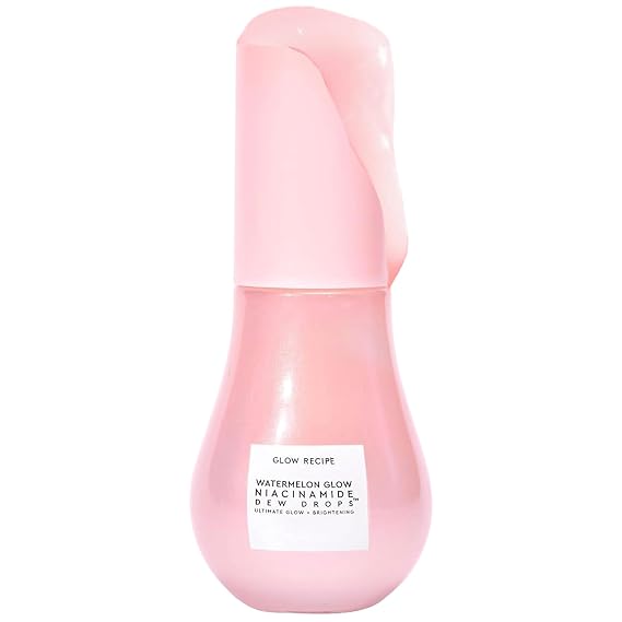 Glow Recipe Watermelon Niacinamide Dew Drops, Travel Size, Korean Niacinamide Serum Drops, Hydrating Face Serum + Primer & Liquid Highlighter, Hyaluronic Acid, Dewy Glow (15ml)
