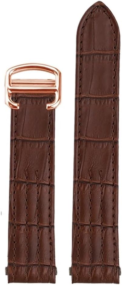 Special Interface Plain Cow Wat Belt For C-artier ROADSTER Series W6206018 W6206017 Strap Quick Release Bracelet 19mm Wristband(Slub Brown GK)