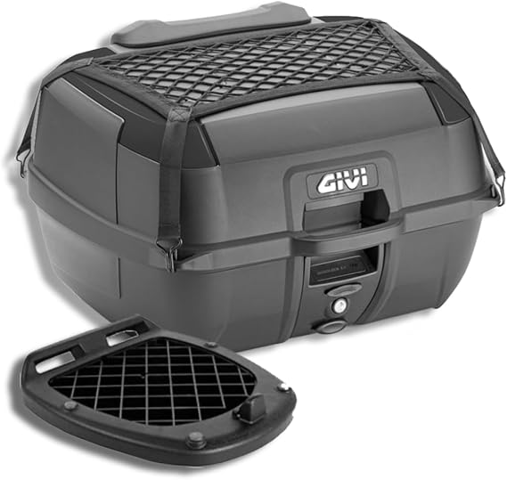 GIVI B45B+ 45L Black Motorcycle Luggage Box Cover with Monolock Plate Universal Backrest