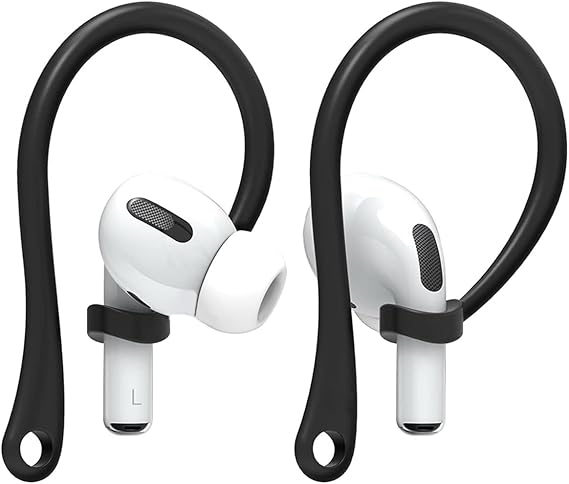 Airpodss 4 3 2 1 Pro Pro 2 Generation Compatible Silicone Headphone Holder Earloop Anti-Fall (Black)