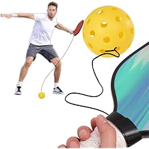 Pickleball Trainer, Continuous Rebound for Pickleball Training and Practice - Enhance Reaction Time & Hand-Eye Coordination Gift for All Ages and Skill Levels - Elastic Rope