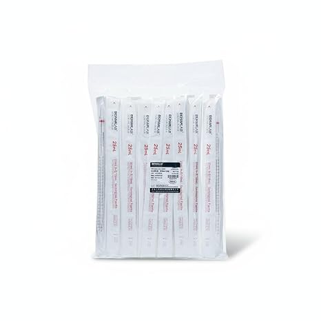 Serological Pipettes, 25ml Disposable Plastic Pipettes, Graduated Scale, Lab Grade, 25-Pack
