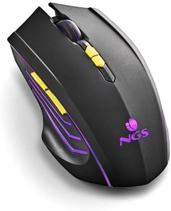 NGS GMX-200, Wireless Gaming Mouse with LED Lights, Black