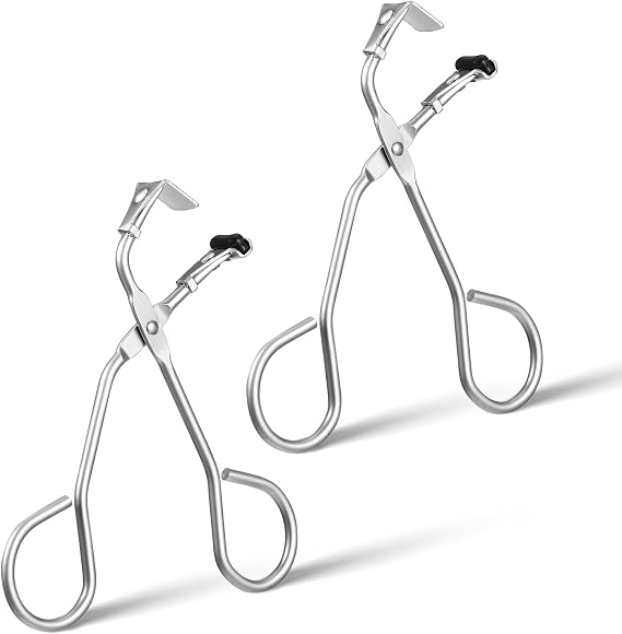 Mini Eyelash Curler 2 Pack,Small Metal Silicone Pad Lash Curler | Non-Closed Edge, Precision Segmented Eyelash Curler for Natural Fake Lashes, No Pinching Makeup Tool Fits Most Eye Shapes
