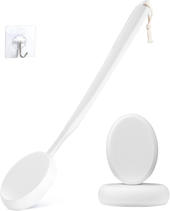 19" Lotion Applicator for Back Tanning Applicator Long Handle Back Lotion Applicator for Feet Self Tanner Back Applicator Sunscreen Applicator for Kids Women Men The Elderly