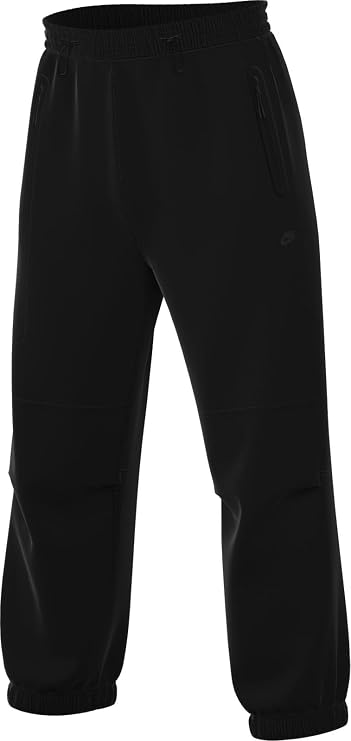 Tech Woven Oversized Black Pants