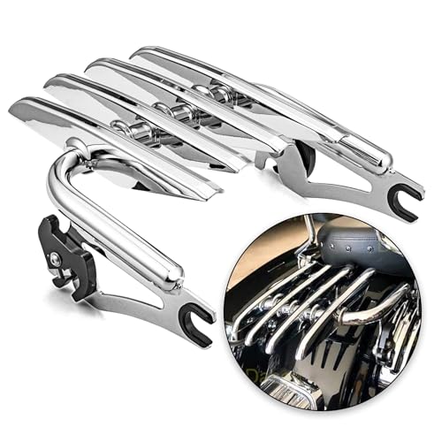 Dasen Stealth Luggage Rack Detachable Compatible with Harley Touring Road King Electra Glide Road Glide Street Glide 2009-2025 Chrome