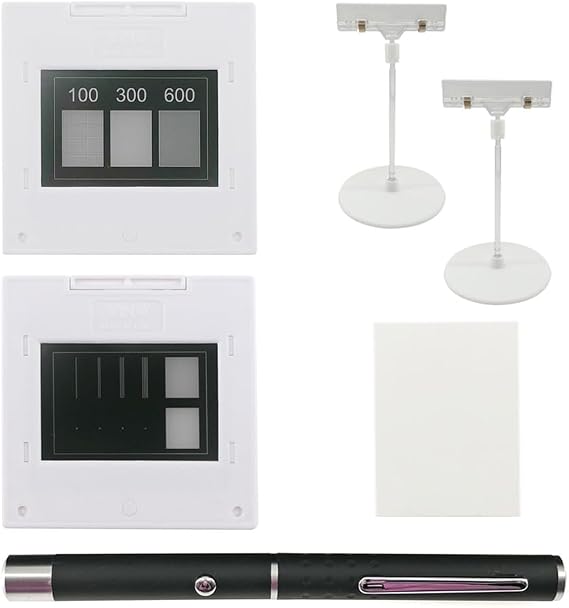 Double-Slit Experiment Single Slit Double Slits Combination Trellis Design Optics Elements Interference Diffraction Grating Sheet Optical Physical Experiment Kit