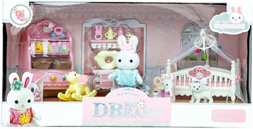 Mega Oyuncak Bay Dreamy Mışnış Tavşan Bebek Odası Bakım Oyun Seti Pembe