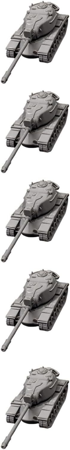 5PCS 1/144 Scale M103A2 Heavy Tank Resin Model DIY Cold War U.S. Armored Vehicle Miniatures for Hobbyists & Collectors