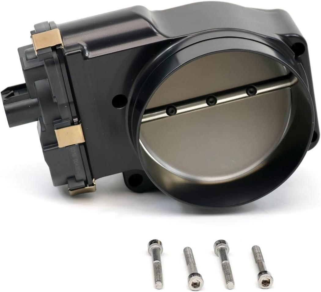 Nick Williams 112mm Black CNC Billet Drive-By-Wire LS Throttle Body - SD112LSXBK - Fits LS1 LS3 LSX Applications - Electronic DBW Throttle Body for LS Builds