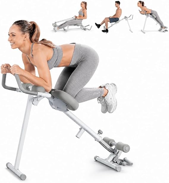 Wonder Core Pro Max - Ab Machine for Stomach Workout, Ab Workout Equipment for Home Gym Trainer, 4-in-1 Exercise Equipment - Rowing, Leg Press, Glider, Roman Chair