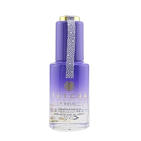 TATCHA Gold Camellia Beauty Oil | Moisturizing Face, Body, and Hair Oil Infused with 23-karat Gold flakes | 30 ml / 1 oz
