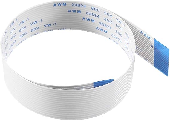 Aokin for Raspberry Pi Camera Cable, FFC Cable Ribbon Flex Extension Cable 15 Pin 1.0mm Pitch for Raspberry Pi, Octoprint Octopi Webcam, Monitor 3D Printer, etc, 30cm/11.81in
