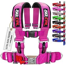 1pc Pink 4 Point Harness for Bucket Seat, Latch Release, 9 Color Options, Racing Harness, Race Car, Off Road, UTV, RZR [6000A2]