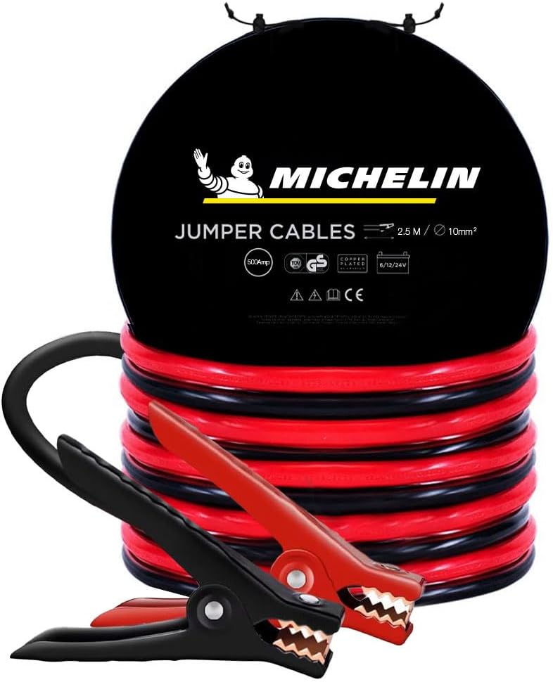 MICHELIN ML4002 6V12V24V 500Ampere 2.5 Meters 10 square millimeter Battery Reinforcement Cable